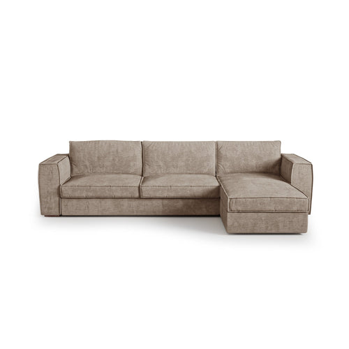 Premium Interiors - Rechthoekige hoekbank MIKA - zacht aanvoelende geweven stof mol 292cm