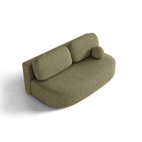 Cosmopolitan Design - Slaapbank met opbergdoos Sophia 3-zits, structurele stof blauw gemêleerd - 110x202x89cm