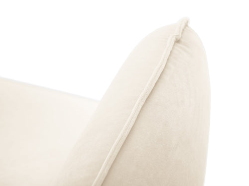 Cosmopolitan Design Fauteuil Vienna flueel, lichtbeige - 94x97x95cm