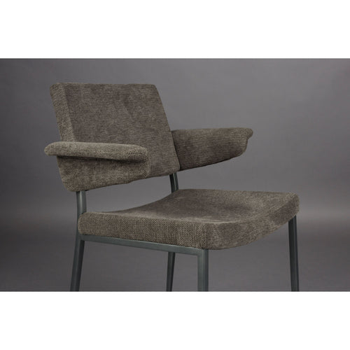 Dutchbone Portland Eetkamerstoelen Armleuning Grijs - Set van 2