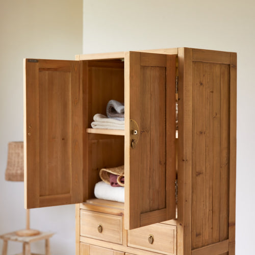 Tikamoon Natural kast van gerecycled massief grenenhout - Naturel