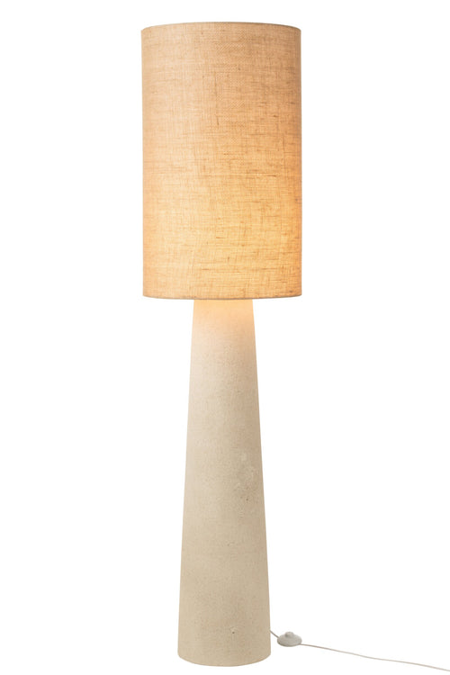 J-Line vloerlamp Ava - glasvezel/jute - naturel - large