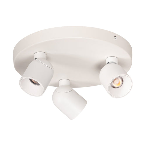 Atmooz plafondspot Nox 3 rond - wit - Ø 25 x H 2,5 cm - geïntegreerde led
