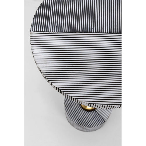 Kare Design Bijzettafel Domero Double Ø25cm zwart en wit