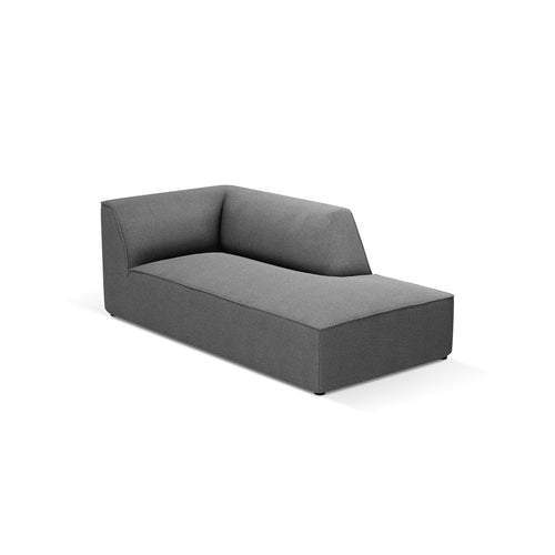 Cosmopolitan Design - Ligstoel rechts Siena structurele stof grijs - 181x93x69cm