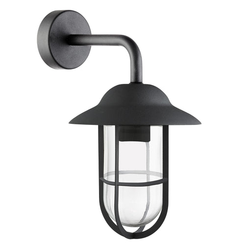 Searchlight buitenlamp Toronto - 1 lichts - 24  x 31   cm - zwart transparant