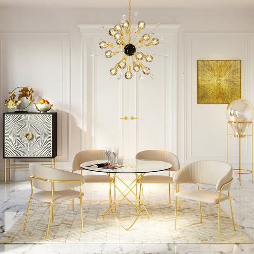 Kare Design Eettafel Molekular Ø120cm goud - vtwonen shop