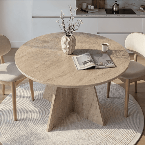 Calicosy - ARIA-tabel - B120 cm - Licht hout 120 cmx120 cmx75 cm cm