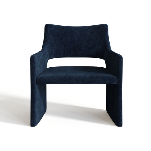 Sia Home - Eetkamerstoel ZOE - Fluweel - Middernachtblauw - 73cm - vtwonen shop