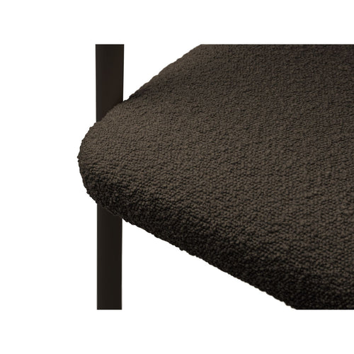 Set van 2 stoelen met gesp Lea boucle bruin - 53.5x56.5x74cm