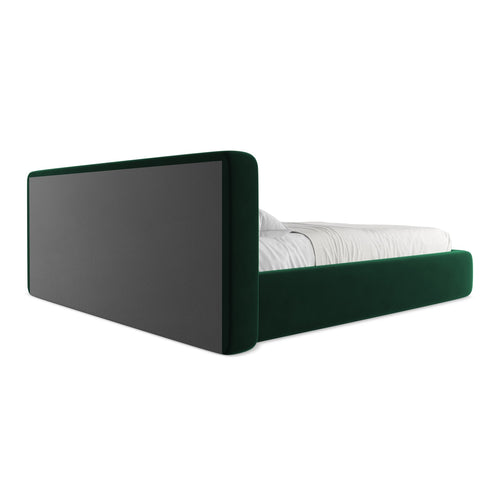 LaMiaSofa Bed met opbergruimte Firenze - velours - flessengroen - 220x225x82