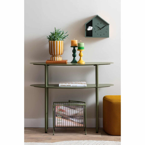 Leitmotiv side table Riqueza - groen - 90x28x72.5cm