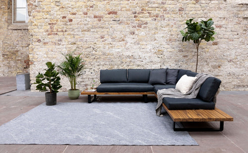 Buitenkleed Marble - Grijs/wit - dubbelzijdig - EVA Interior - 240 x 340 cm