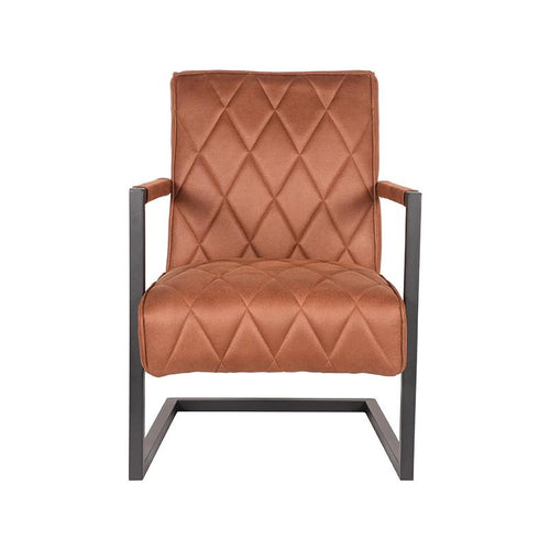 LABEL51 Fauteuil Denmark - Cognac Microfiber - Zithoogte 41cm - vtwonen shop