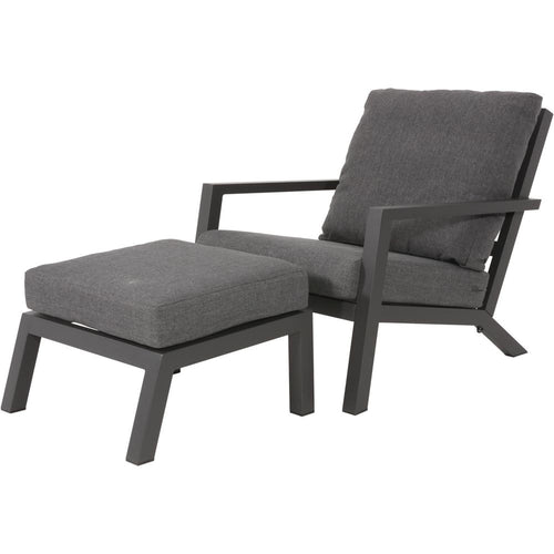 Lesli Living voetenbank Down - grijs - 63x52x27,5cm