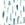 ESTAhome behang veren turquoise en mat wit - 53 cm x 10.05 m - 138895