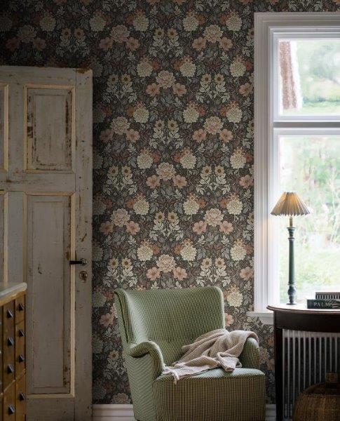 Borastapeter behang vintage bloemen in art nouveau stijl bruin - 53 cm x 10.05 m - 660399 - vtwonen shop