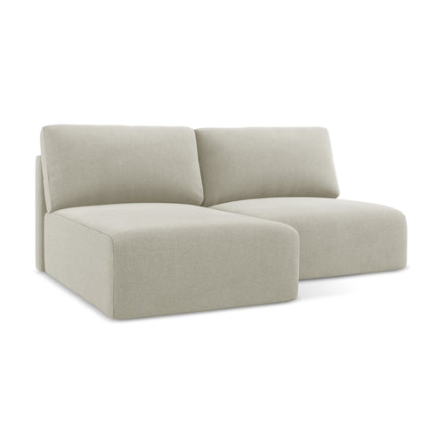 LaMiaSofa hoekbank links Ostia - textuurstof - lichtbeige - 210x149x79
