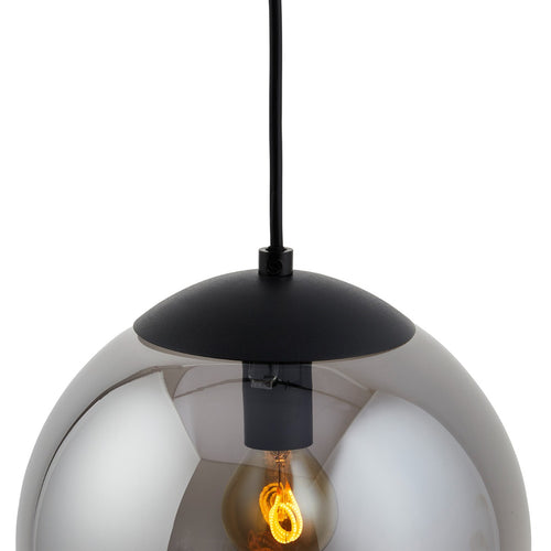 Lighto | Moderne hanglamp zwart met rookglas 20 cm Ø | Evie - vtwonen shop