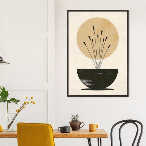 Artfulprints Poster Boho – Sun bowl   - A4 21x29.7 cm - Meerkleurig
