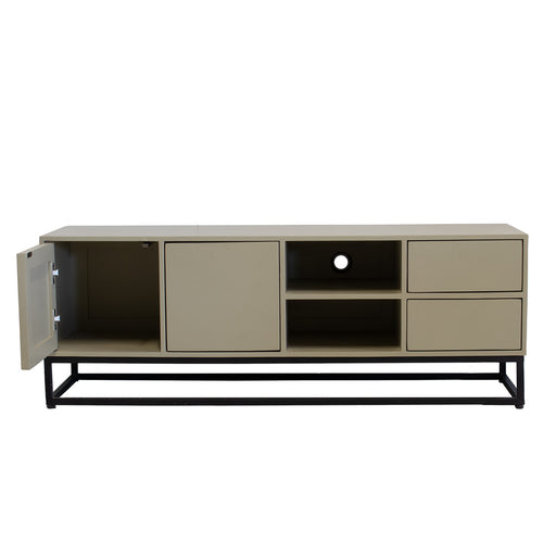 Giga Meubel Tv-meubel Cervi - Mangohout/Metaal - Taupe - 140x42x50cm - vtwonen shop
