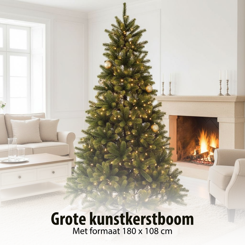 Black Box Trees Nagoya Kunstkerstboom met Verlichting - Kunst Kerstboom H180 x Ø108 cm - Groen