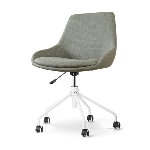 Nolon Nout-Isa Bureaustoel Saliegroen - Stof - Wit Onderstel - vtwonen shop