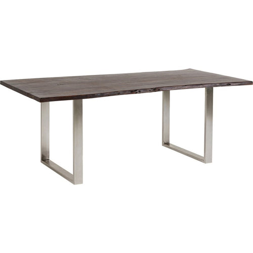 Kare Design Eettafel Harmony 200x100cm walnoot chroom - vtwonen shop