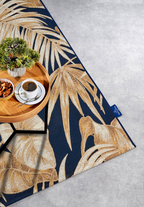 Villeroy & Boch 1767 In- & Outdoor Rug Oktavie Dark Blue Gold 200x285 cm