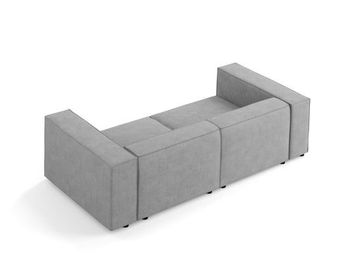 Cosmopolitan Design Bank Arendal 3-zits, chenille met ribbeleffect, donkergrijs - 102x204x70cm