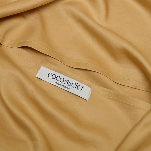 Coco & Cici - TENCEL Twill Kussensloop Okergeel - 1 kussensloop 50x70 zonder volant