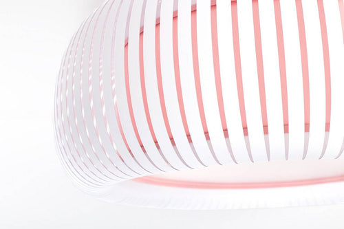 bpskoncept plafondlamp Oblo - wit en roze kunststof - diffuser