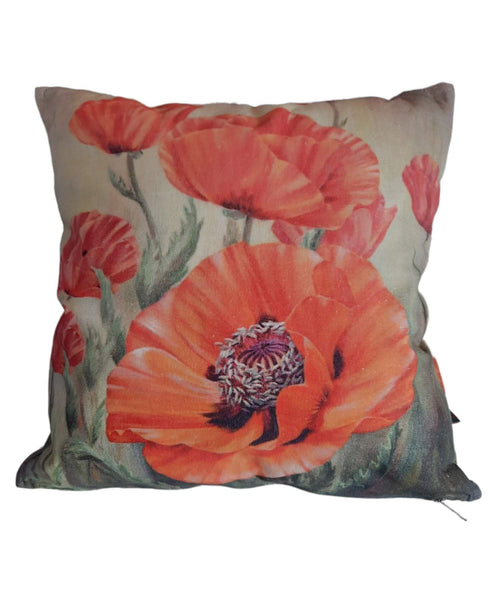 Furnilux Set van 2 Sierkussens - Klaproos Sylvia - 45x45x10cm - vtwonen shop