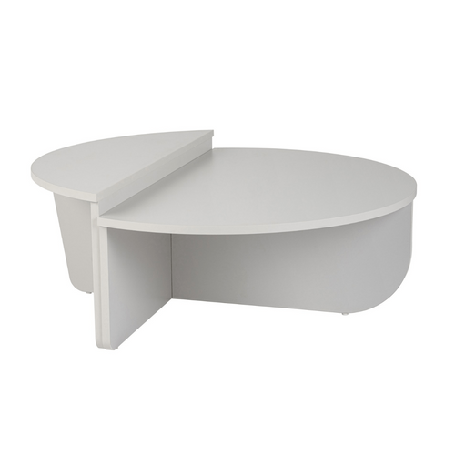 Calicosy - ORION Set van 2 salontafels - Licht hout - 90x90x35 cm