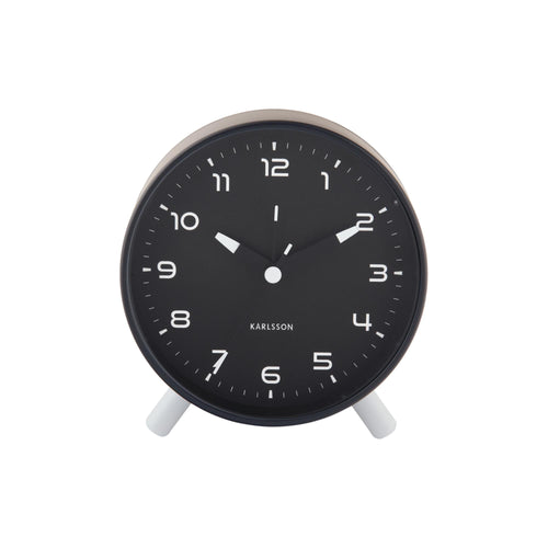 Karlsson wekker Orgullo - zwart - 11x11x12cm