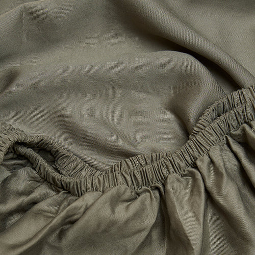 Coco & Cici - TENCEL Twill Hoeslaken Olijfgroen - 180x210x30