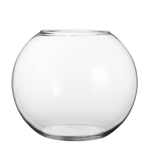 Mica Decorations Babet Bol Vaas - H31 x Ø40 cm - Transparant