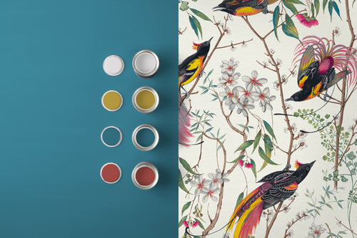 Graham & Brown Vliesbehang - Clavering Birds Day - 1000x52 - vtwonen shop