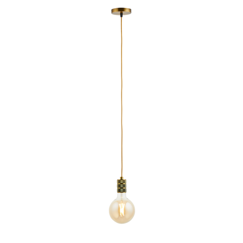 Lighto | Pendel Champagne Goud | Inclusief Lichtbron Goud | Retro | 1.5m Snoer | Met Plafondkap