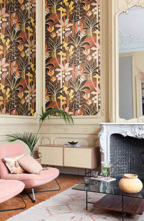 Masureel behang bloemen bruin - 53 cm x 10.05 m - 630563 - vtwonen shop