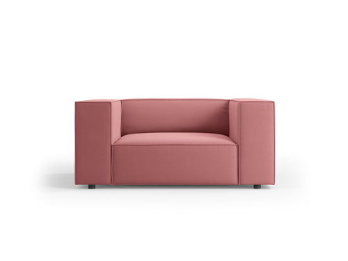 Cosmopolitan Design Fauteuil Arendal flueel, zalm - 102x124x70cm