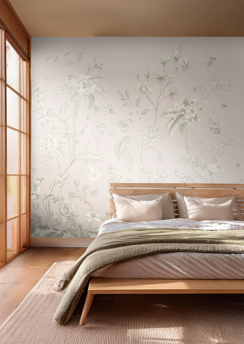 Sanders & Sanders fotobehang bloemmotief beige - 270 x 375 cm - 601172 - vtwonen shop