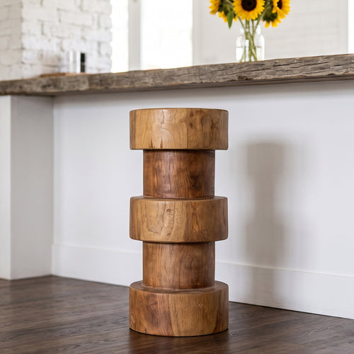 Raw Materials Forma teak barkruk Totoma - 30x30x65 cm