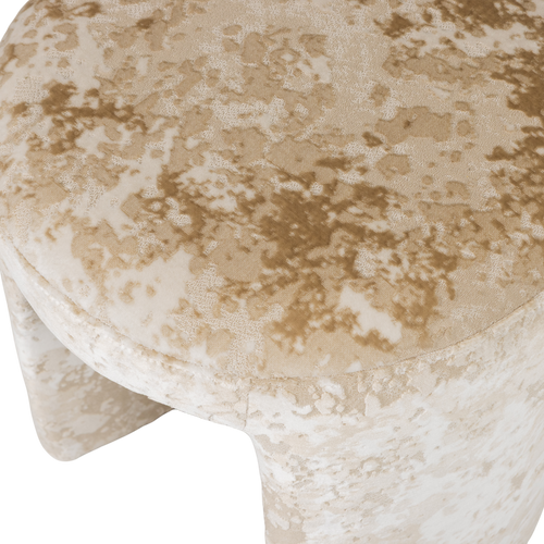 WOOOD kruk gestoffeerd Charlie - Geweven Stof - Beige - 47x45x45