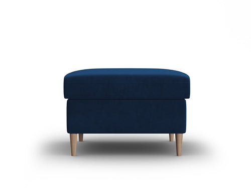 Cosmopolitan Design Poef Kyoto flueel koningsblauw - 70x70x45cm