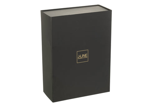 J-Line geschenkdoos - papier - zwart - larrge