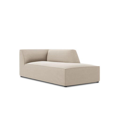Cosmopolitan Design - Ligstoel rechts Siena flueel beige - 181x93x69cm