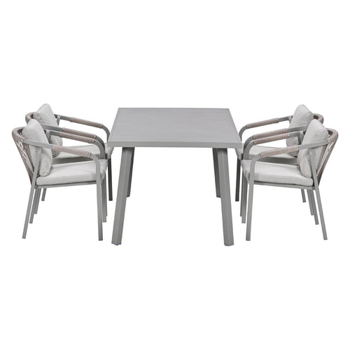 Garden Impressions Tuinset Milou 5-delig - tuintafel 160x90 cm taupe