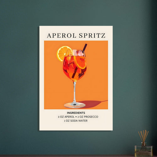 Artfulprints  Aperol Spritz - Ingrediënten   poster A4 21x29.7 cm - vtwonen shop