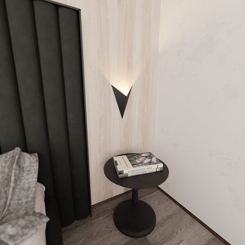 Emibig wandlamp Form - 1 lichts - 5  x 30   cm - zwart